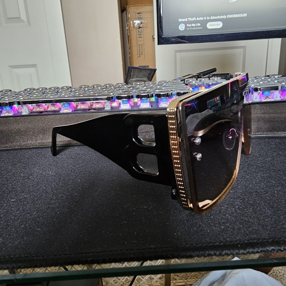 B Logo designer sunglasses.